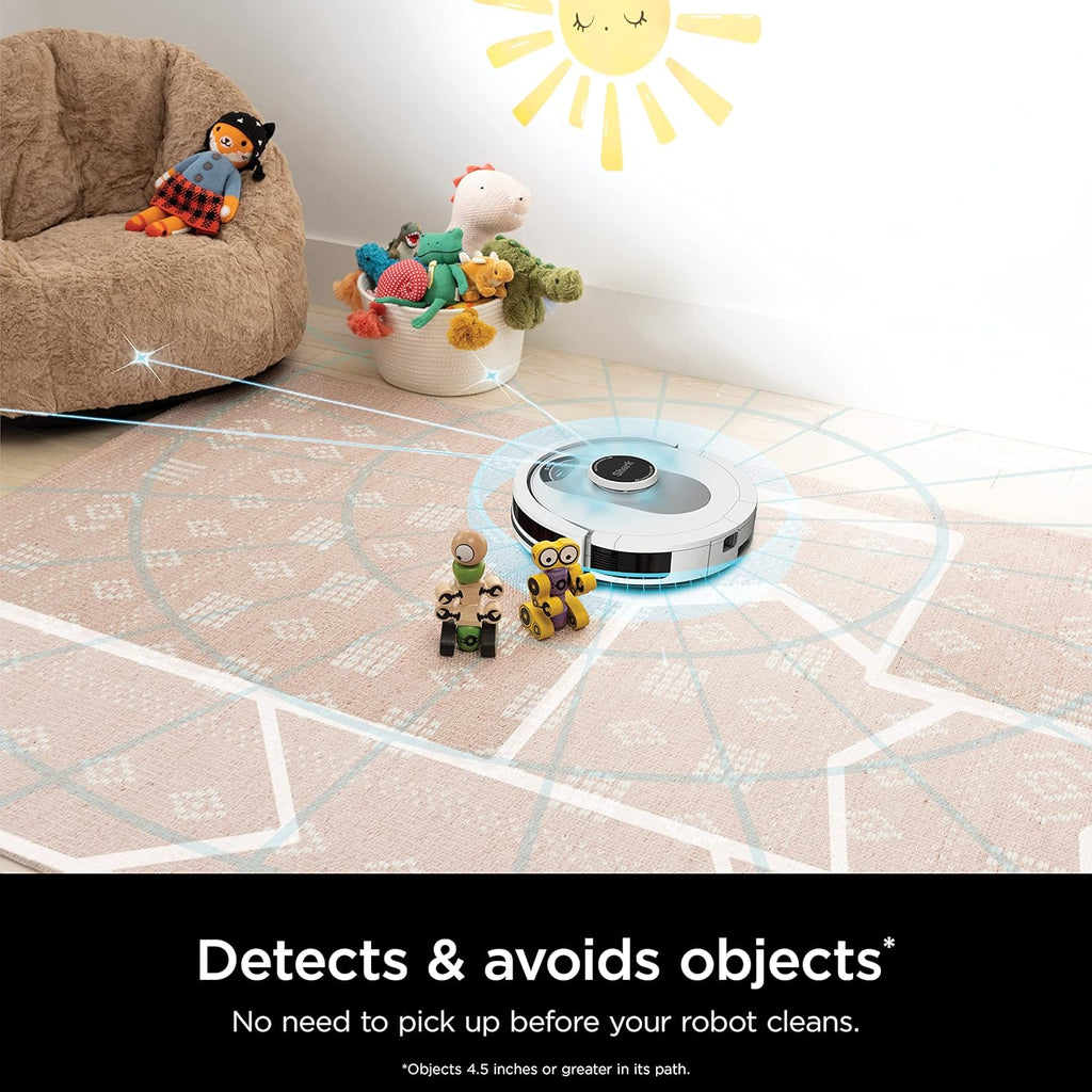 Shark AV2511AE/AV251WA AI Ultra Robot Vacuum, with Matrix Clean, Home Mapping, 60-Day Capacity Bagless Self Empty Base, Perfect for Pet Hair, Wifi, Compatible with Alexa, Black/Silver (Renewed)