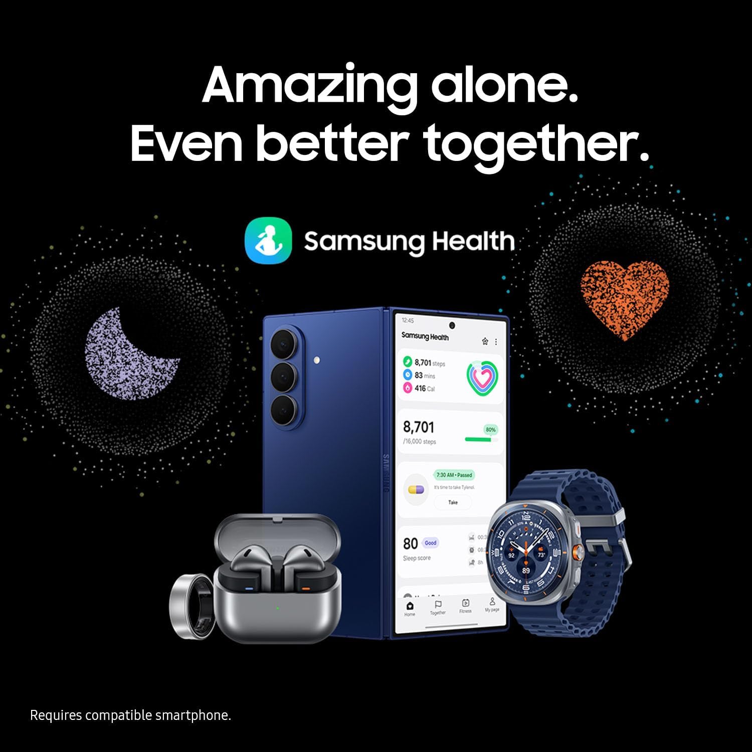 Samsung Galaxy Watch Ultra (2025) 47mm LTE Smartwatch  Titanium Casing  Advanced Sleep Coaching  Running Coach  Energy Score  Heart Rate Tracking  GPS  Titanium Blue US Version  2 Yr Warranty