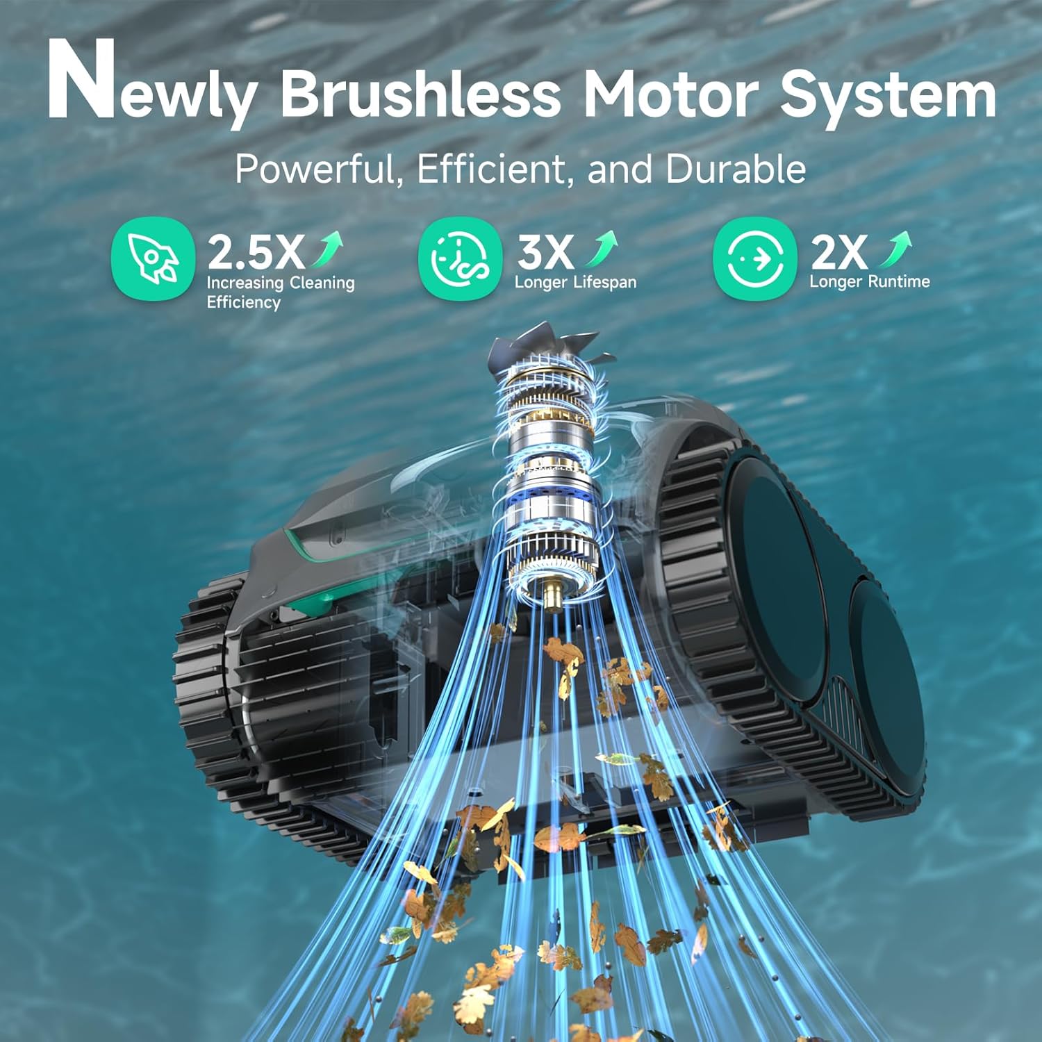 WYBOT C2 Cordless Robotic Pool Cleaner  Dual Filtration  Pool Vacumm Robot for Wall & Waterline Cleaning  Up to 180 Mins Runtime & Scheduling  Smart Navigation  for Inground/Above-Ground Pools