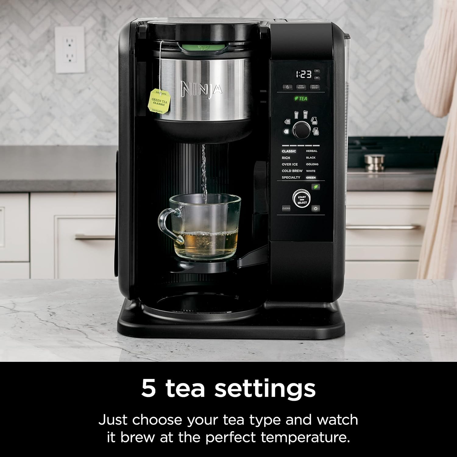 Shark Ninja CP307 Hot and Cold Brewed System W/Thermal Carafe Coffee Maker, Black