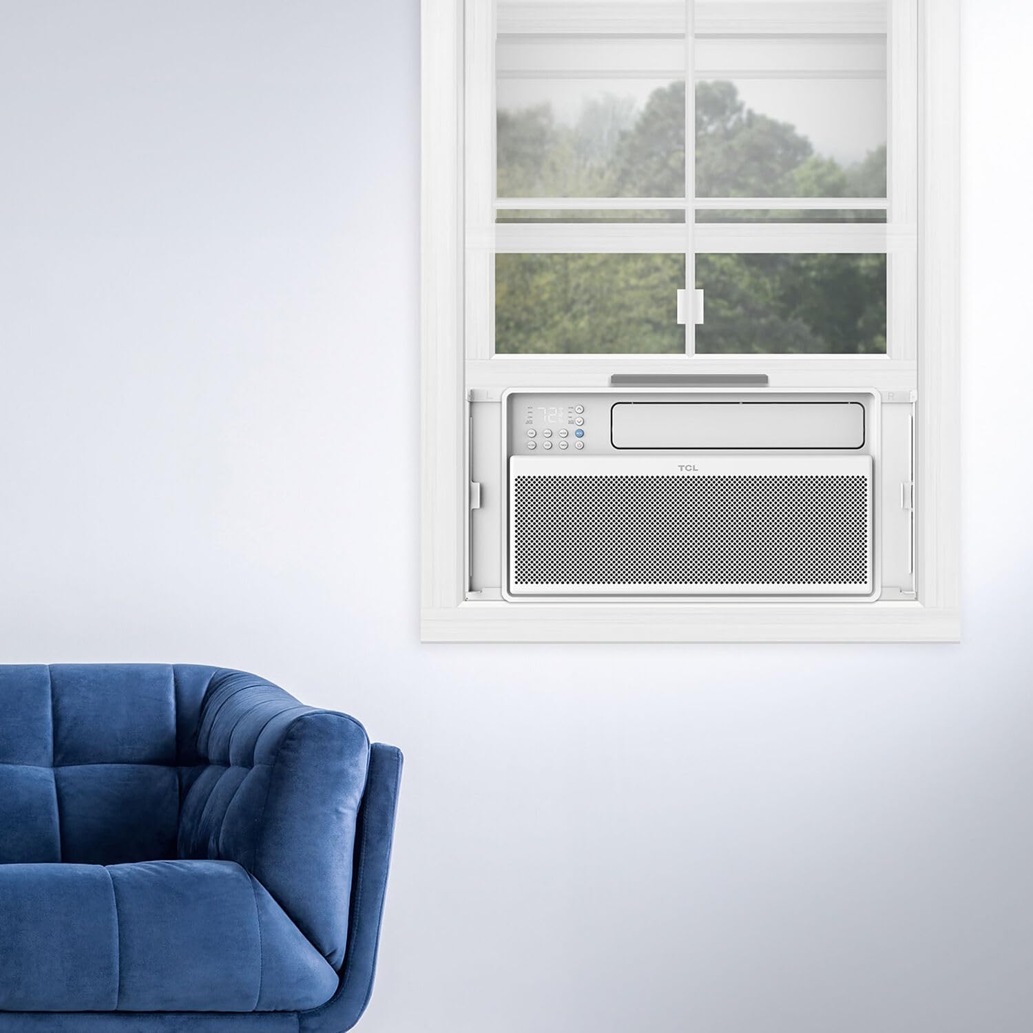 TCL 12,000 BTU Q-Series Smart Inverter Window AC, 115V, Inverter AC for Rooms up to 550-Sq. Ft., Ultra-Quiet, 38% Energy Saving, EZ Install, Open-able Window, Works with Alexa and Google Assistant