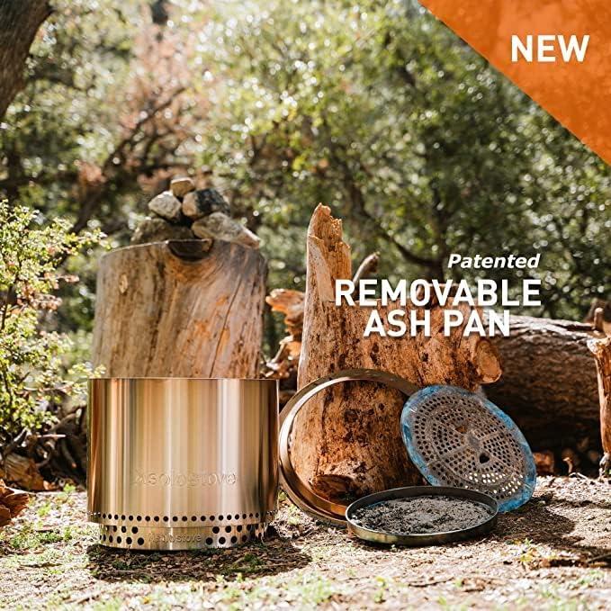 Solo Stove Bonfire 19.5" Smokeless Fire Pit with Removable Ash Pan | Portable Outdoor Fire Pit | Stainless Steel - Wood Burning Lightweight Fireplace | Ideal for 4-6 People  20 lbs