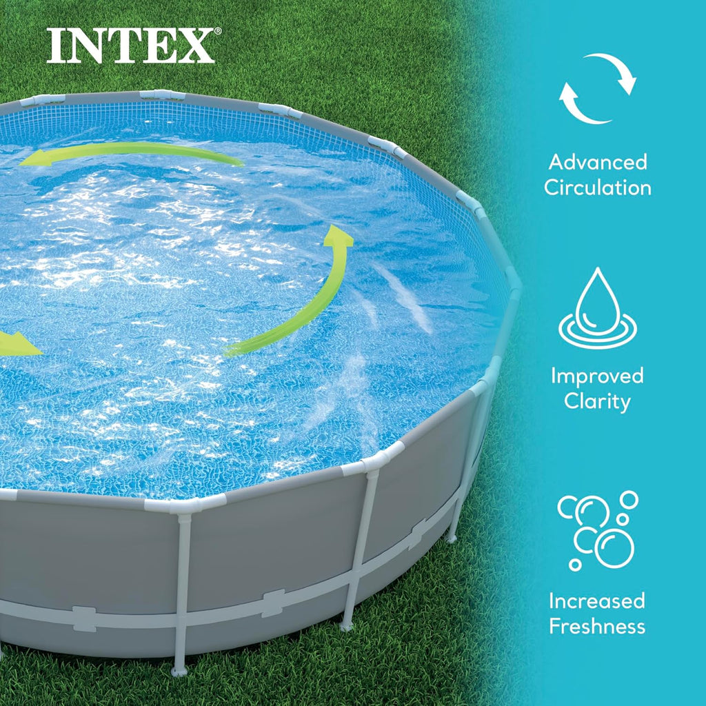 Intex Sand Filter Pump & Saltwater System for Up to 15 000 Gal Pools  Krystal Clear - Automatic Algae Control & Above-Ground Swimming Pool Cleaning