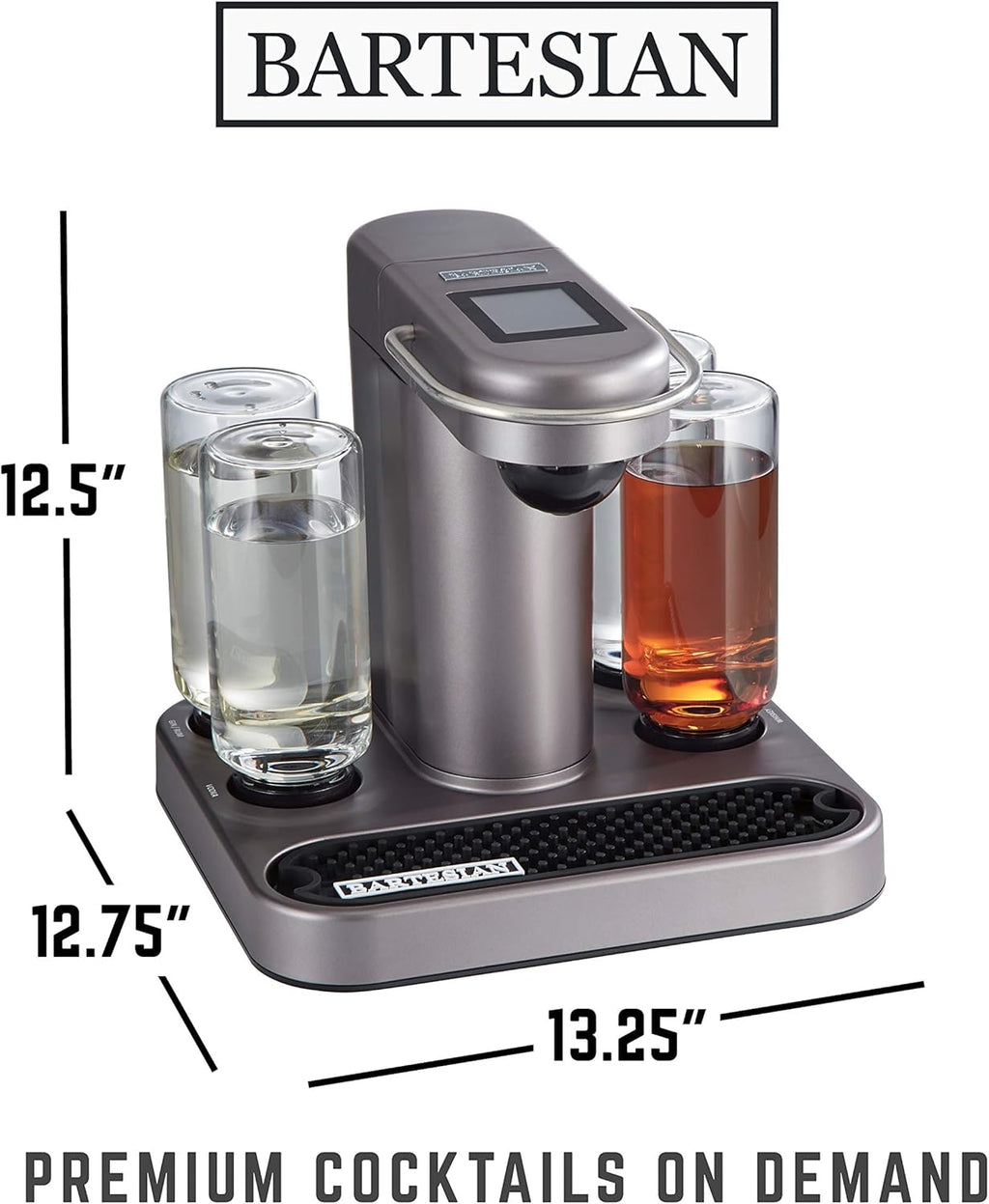 Bartesian Premium Cocktail and Margarita Machine for The Home Bar with Push-Button Simplicity and an Easy to Clean Design (55300)