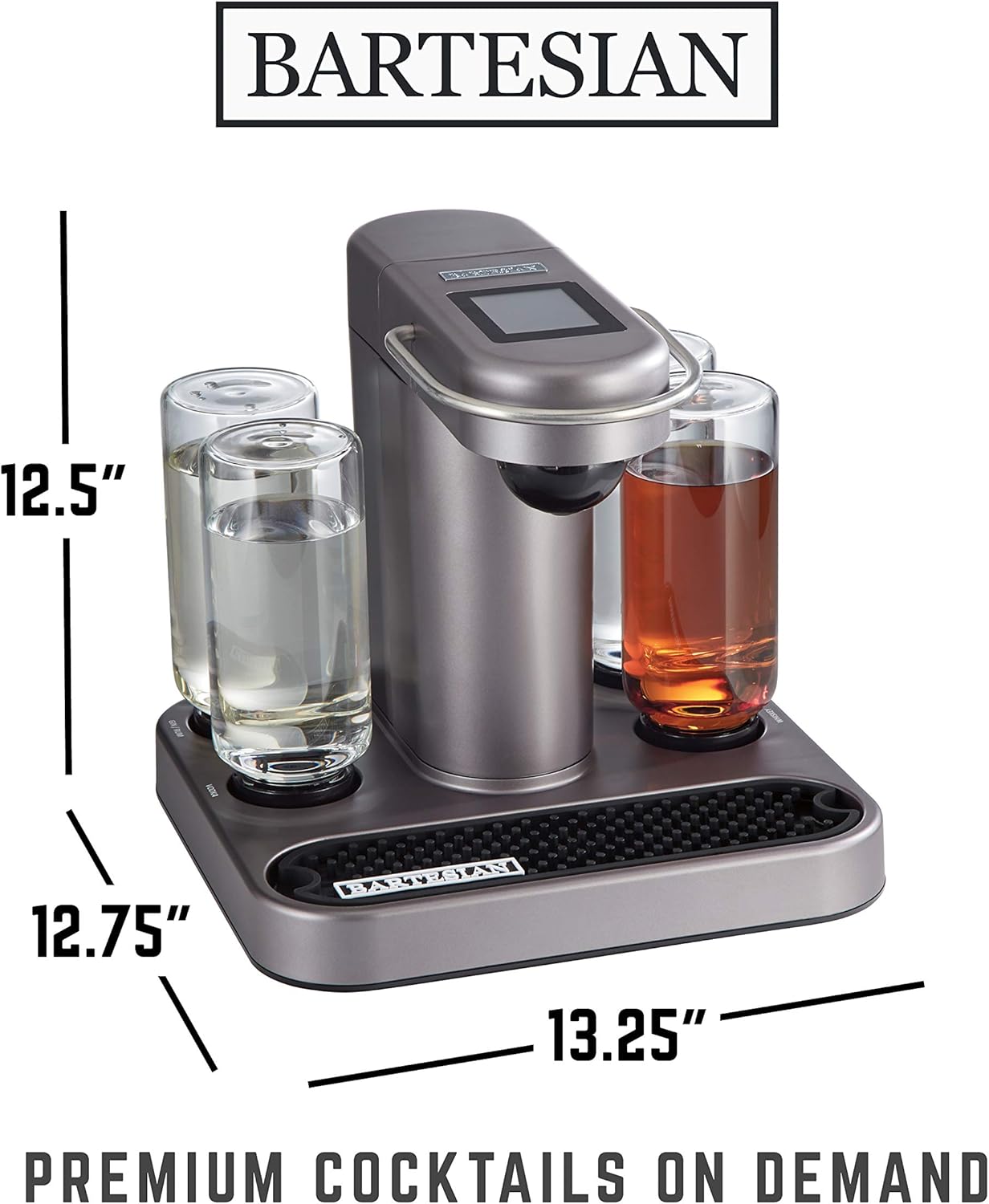 Bartesian Premium Cocktail and Margarita Machine for The Home Bar with Push-Button Simplicity and an Easy to Clean Design (55300)