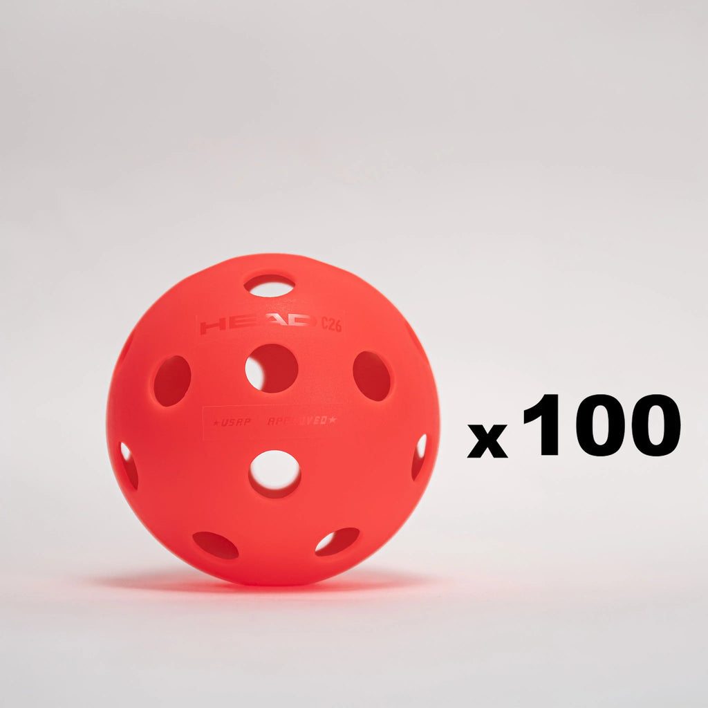 HEAD Championship 26 Indoor Ball 100 Pack Vibrant Red