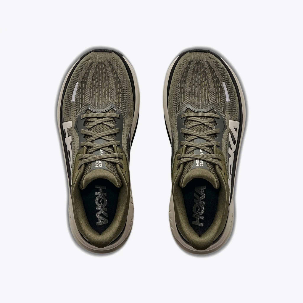 HOKA Clifton Pro Men's Antique Olive/River Rock Grey