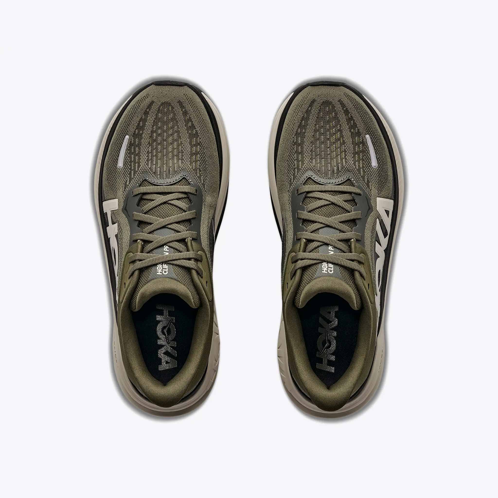 HOKA Clifton Pro Men's Antique Olive/River Rock Grey
