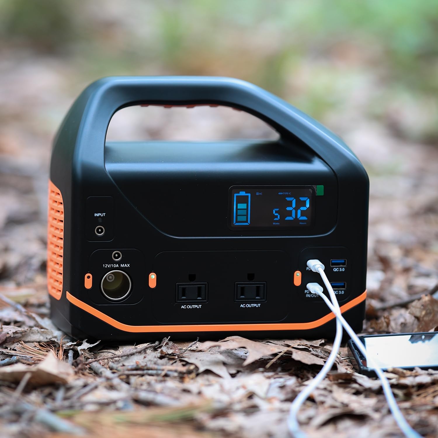 Portable Power Station 600W 293Wh Camping Lithium Battery  Portable Generator for Home Use Emergency Power Station Backup Travel Outdoor 100W PD & 120V Pure Sine Wave AC Outlet