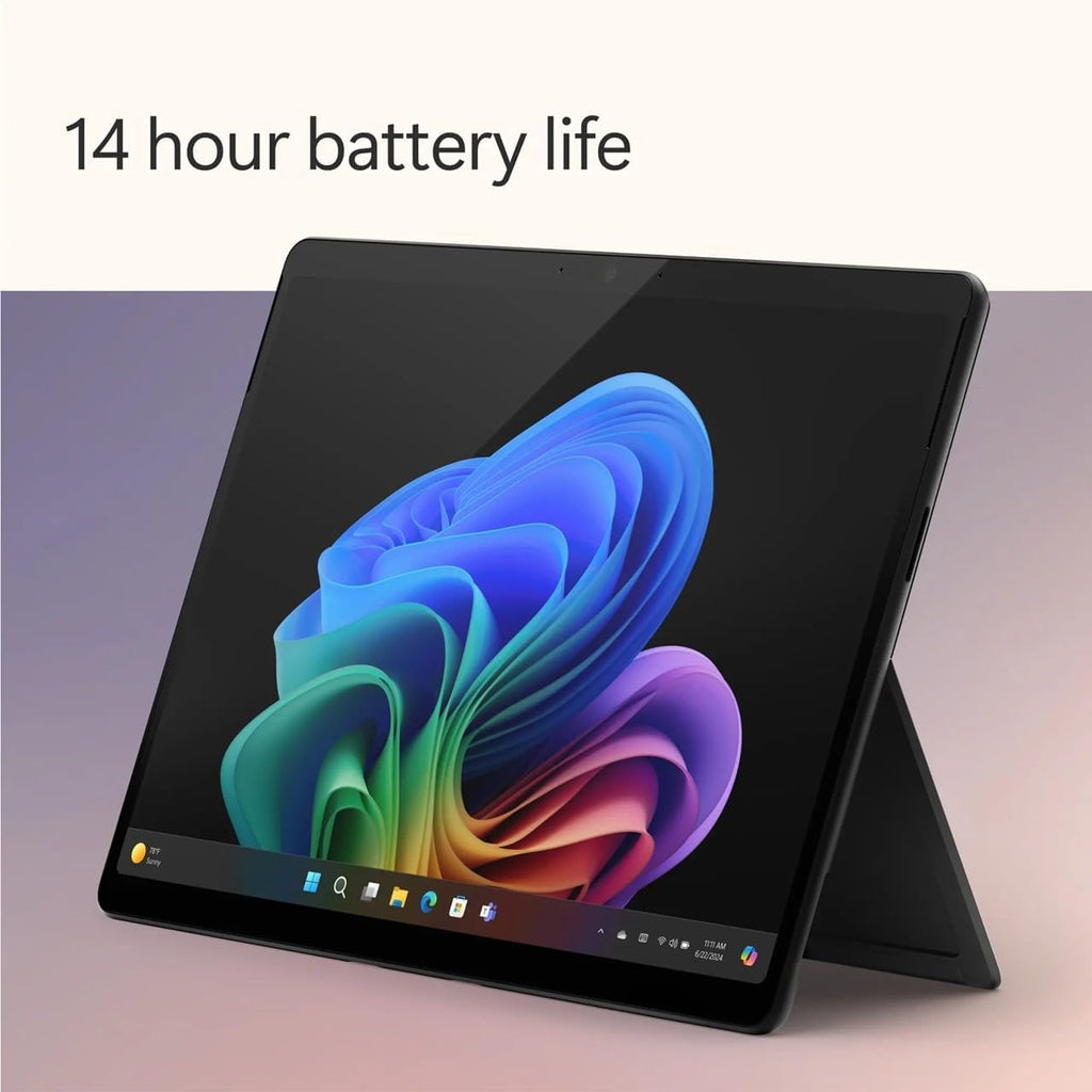Microsoft Surface Pro 11 Copilot PC Bundle  13" 2.8K Touchscreen Tablet with Black Pro Keyboard & Business Pen  Snapdragon X Plus  16GB RAM  512GB SSD  Win 11 Pro  Black