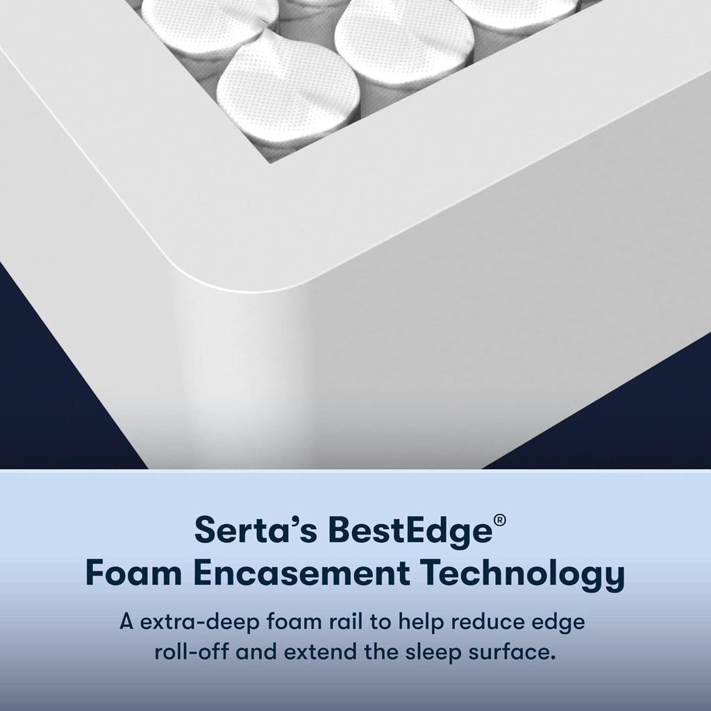 Serta Perfect Sleeper Mattress Enhanced 14.5" Queen Mattress - Plush Pillow Top, Cooling Gel Memory Foam, Pocket Innersprings for Motion Isolation, Edge Support, CertiPUR-US Certified - Nurture Night