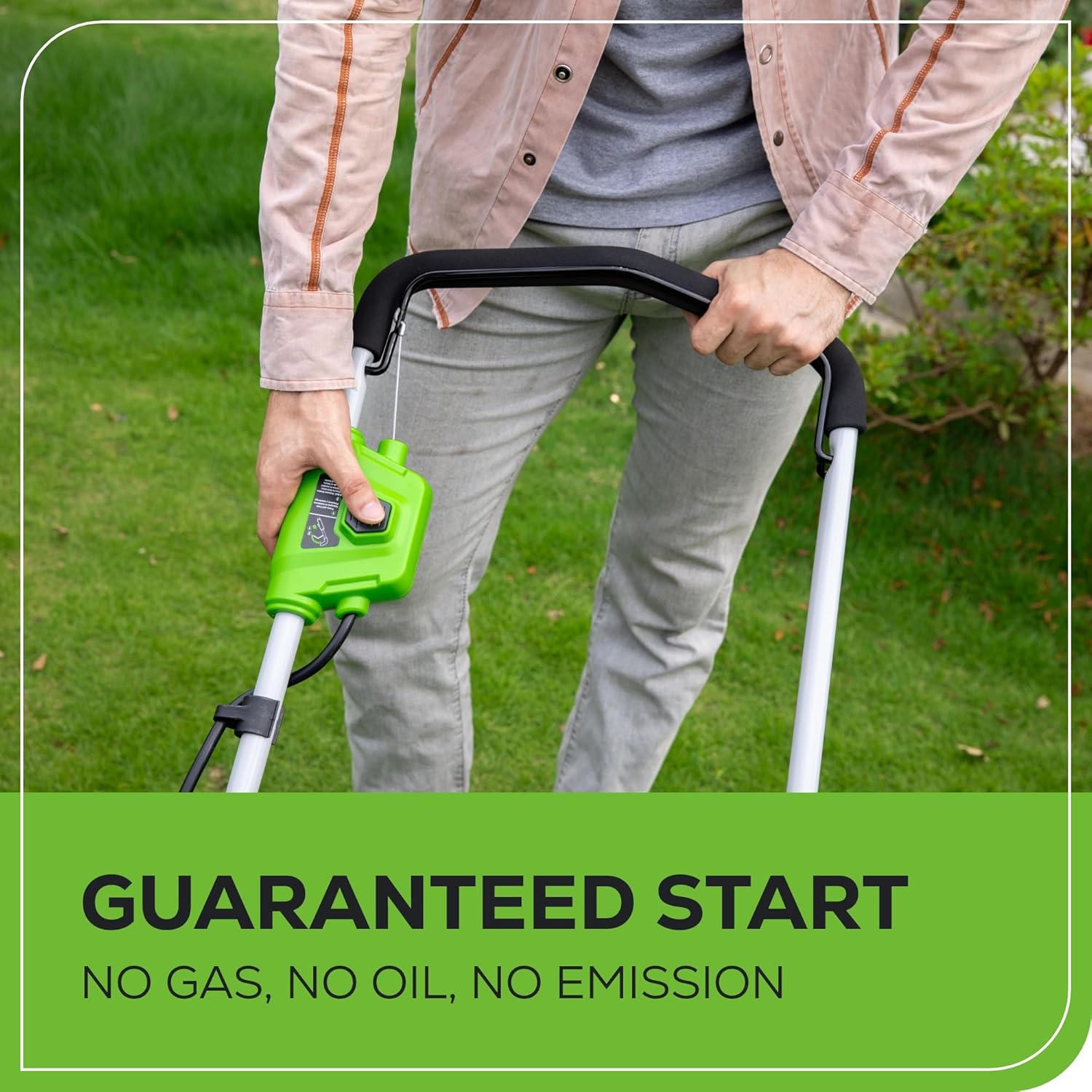 Greenworks 40V 16" Cordless Lawn Mower  Ultra-Light Push Mower with 4.0Ah Battery & Charger(75+ Tool Compatibility  45Min Runtime)