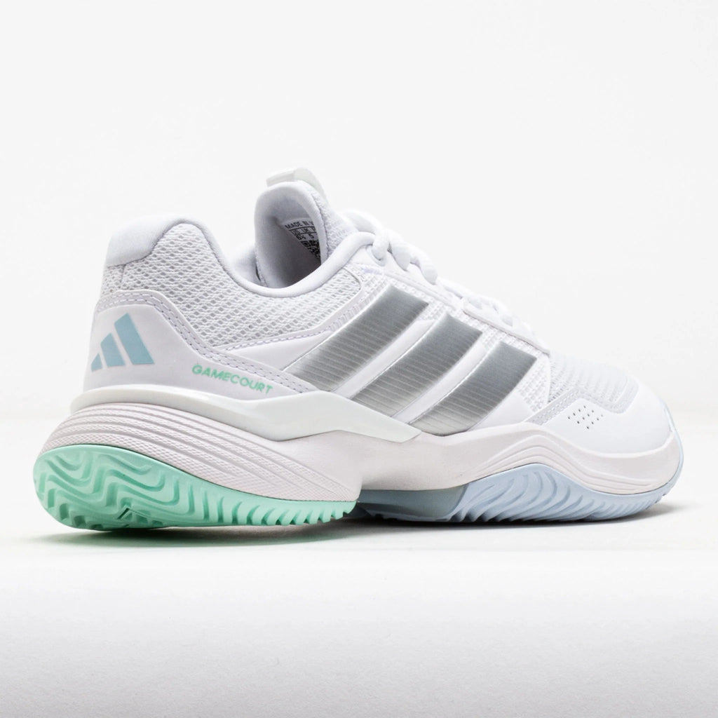 adidas GameCourt 3 Women's White/Silver Metallic/Ice Blue