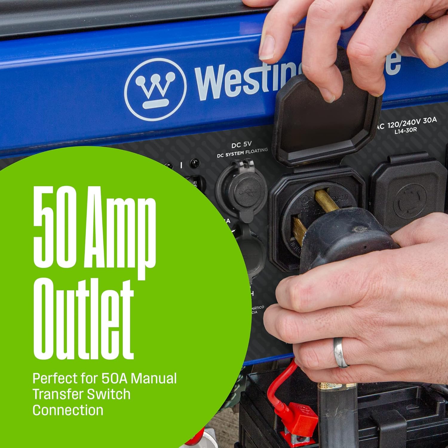 Westinghouse 13500 Peak Watt Tri-Fuel Home Backup Portable Generator  Remote Electric Start  Transfer Switch Ready  Gas  Propane  and Natural Gas Powered