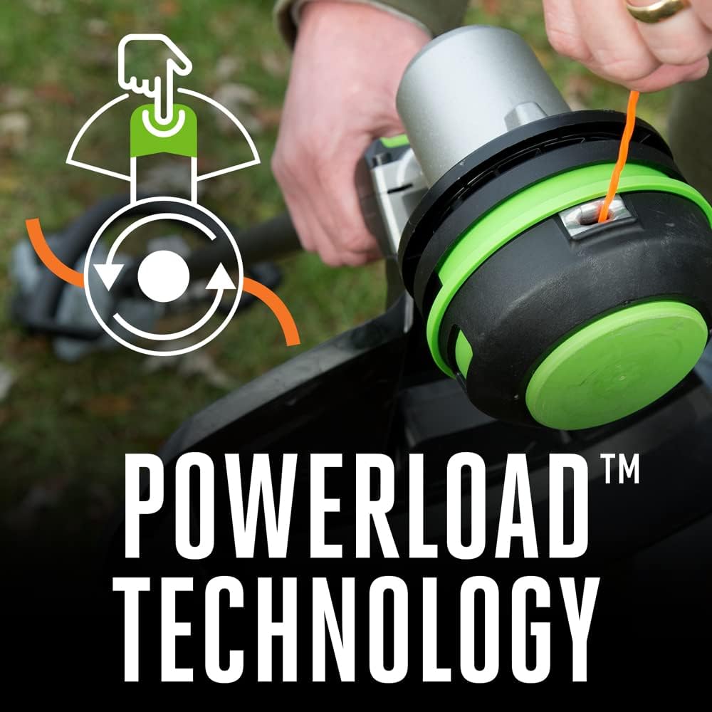 EGO POWER+ String Trimmer  Battery Powered  15" Trimmer for Weeds and Grass with POWERLOAD and Carbon Fiber Split Shaft  Includes 56V 2.5Ah Battery and Charger - ST1521S