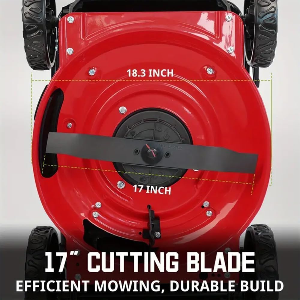 Electric Lawn Mower  40V Cordless Mower with 4.0Ah Battery & Charge  17 Inch Lawn Mower Quiet  Lightweight  Foldable Handles