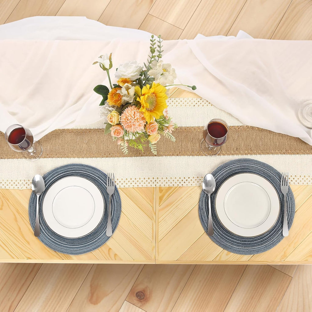 Folding Picnic Table with Table Runner  Portable Boho Low Picnic Table for Indoor Outdoor  60" x 30" Wooden Table with Adjustable Heights for Camping  Wedding  Beach  Garden  Party(Large Size for 6)