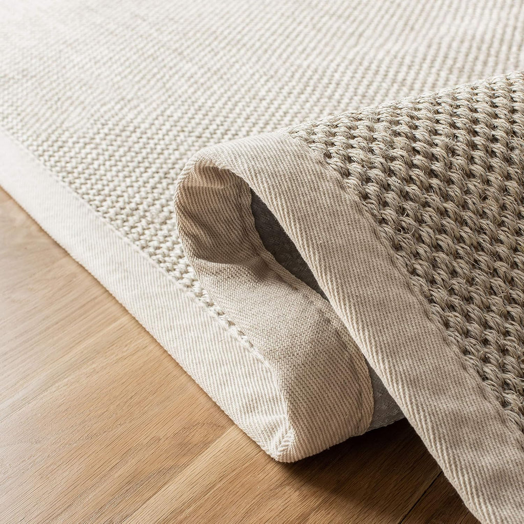 SAFAVIEH Area Rug 10x14 - Natural Fiber Collection - Large - Marble & Beige, Sisal, Woven Design with Border (NF143C)