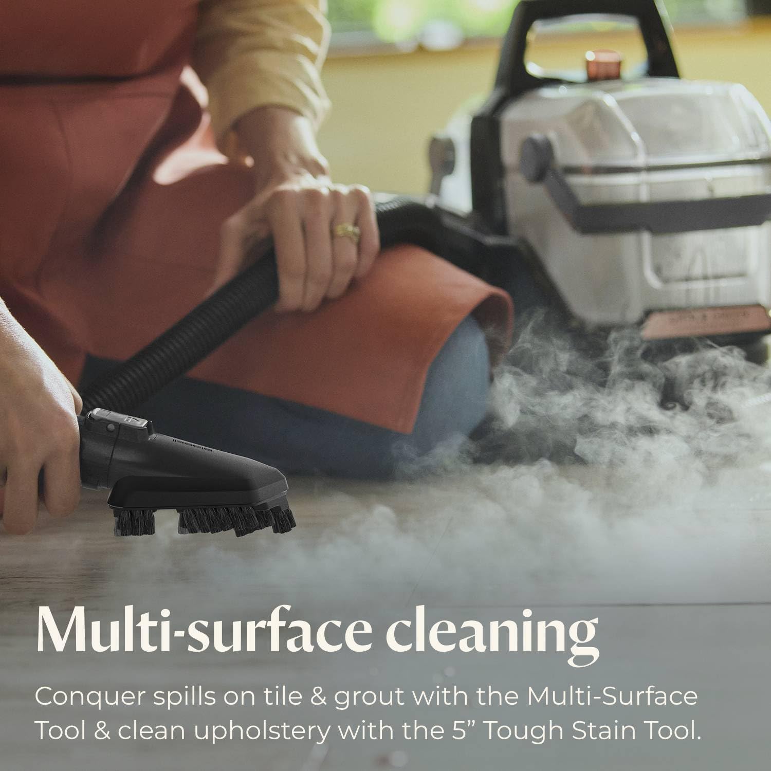 BISSELL Little Green HydroSteam Multi-Purpose Portable Carpet and Upholstery Cleaner, Car and Auto Detailer, 3618
