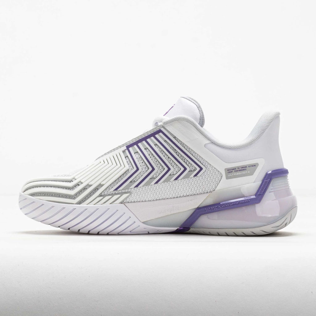 K-Swiss Ultrashot 4 Women's White/Lunar Rock/Purple Haze