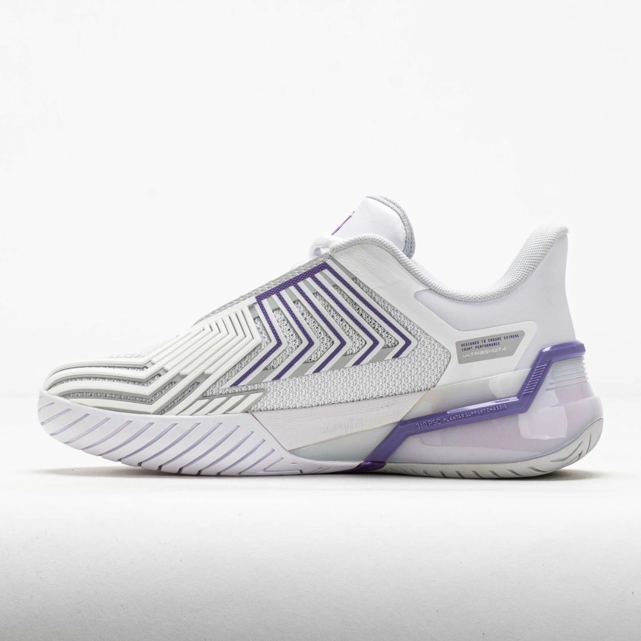 K-Swiss Ultrashot 4 Women's White/Lunar Rock/Purple Haze