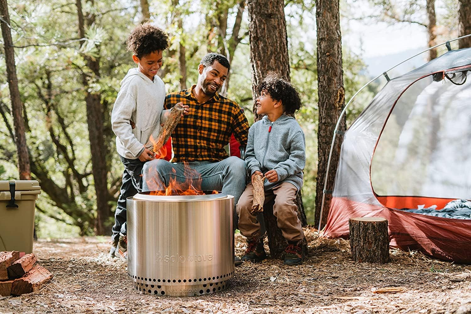 Solo Stove Bonfire with Stand | 19.5" Smokeless Fire Pit  Removable Ash Pan | Portable Stainless Steel Wood Burning Outdoor Fireplace  Ideal for 4–6 People  21.75 lbs