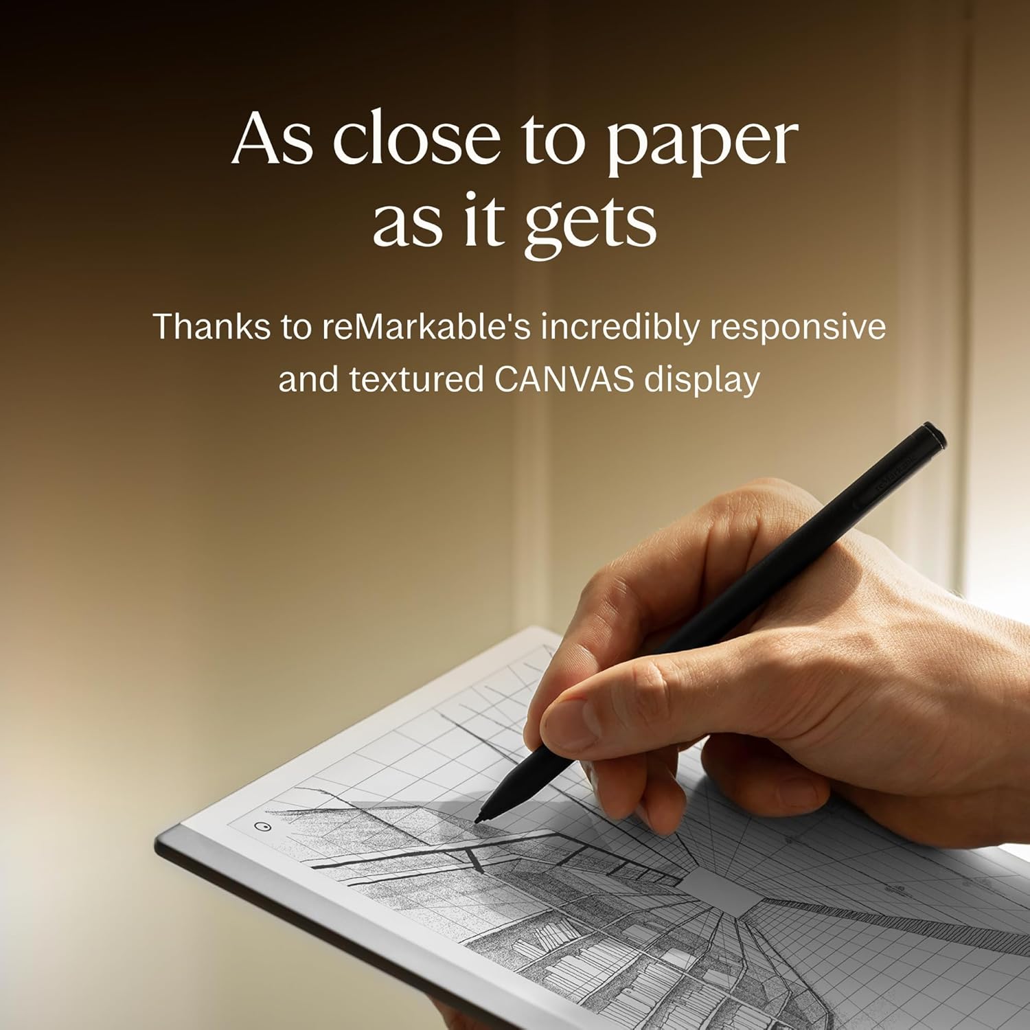 reMarkable Essentials Bundle - Leather Folio | reMarkable 2 Paper Tablet | Black and White 10.3'' Writing Tablet  Marker Plus Pen with Built-in Eraser and Book Folio Case in Black Premium Leather
