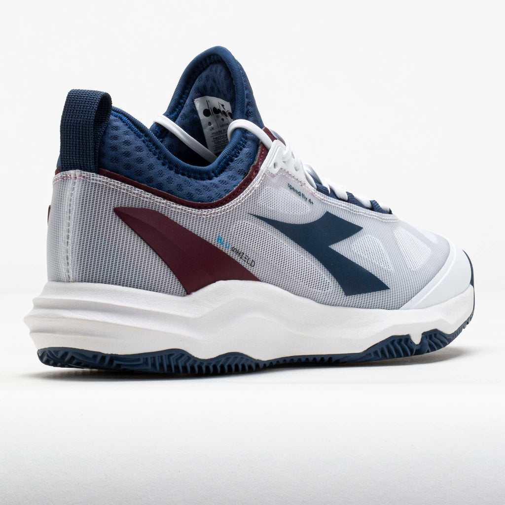 Diadora Speed Blushield Fly 4+ Clay Men's White/Ensign Blue/Maroon