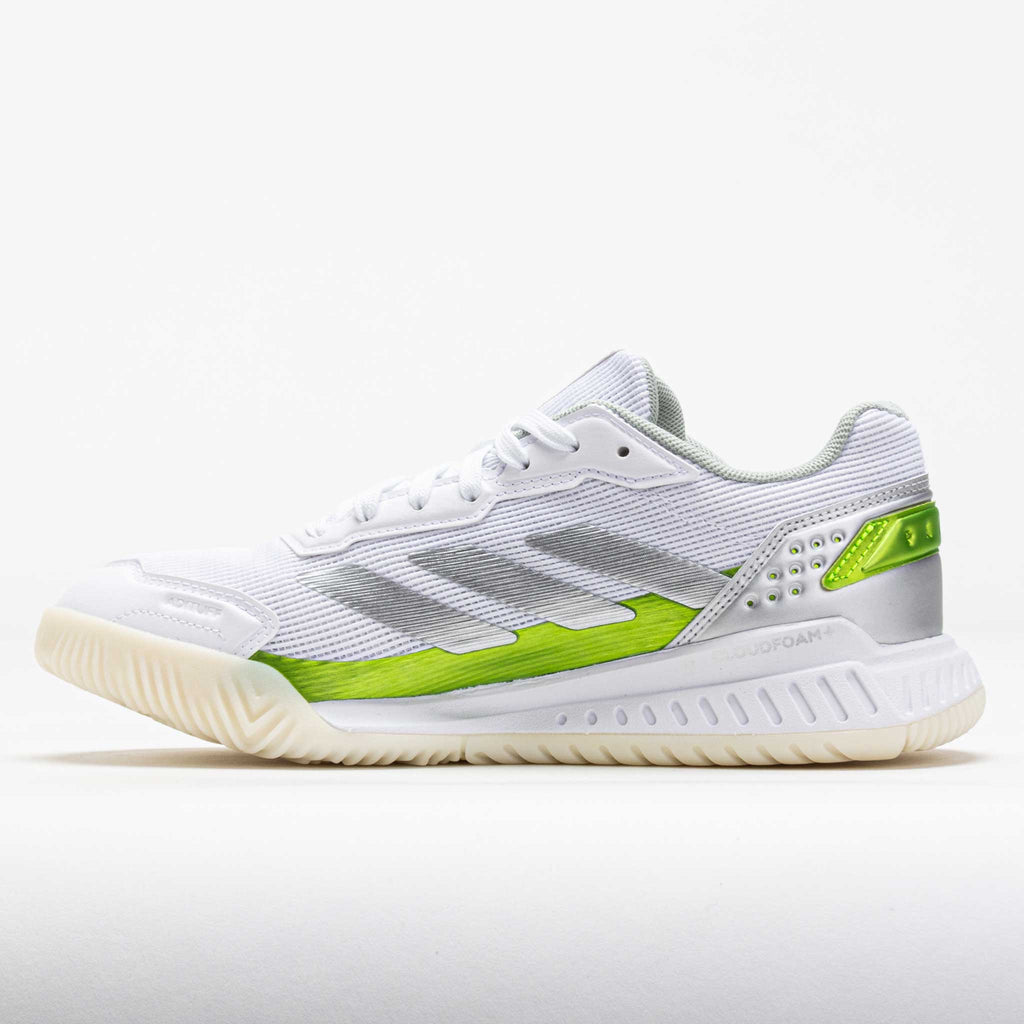 adidas CourtQuick Padel Women's White/Silver Metallic/Lucid Lemon