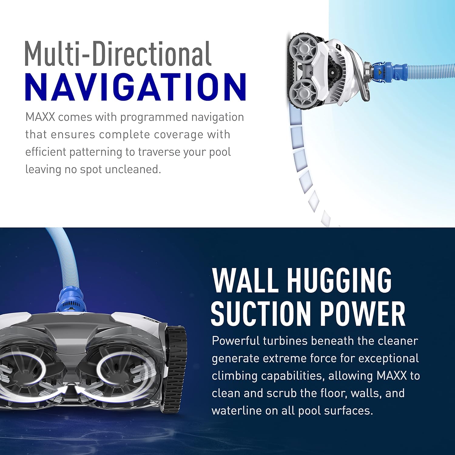 Polaris MAXX Premium Suction-Side Automatic Pool Cleaner for All In-Ground Pool Surfaces  Smart Navigation  Energy Efficient  Halo Technology for Easy Debris Removal