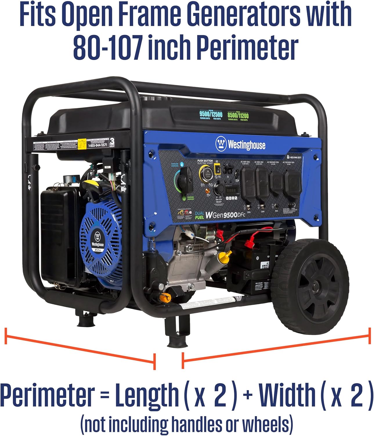 Westinghouse WGenTent Generator Running Cover for Open Frame Generators Black