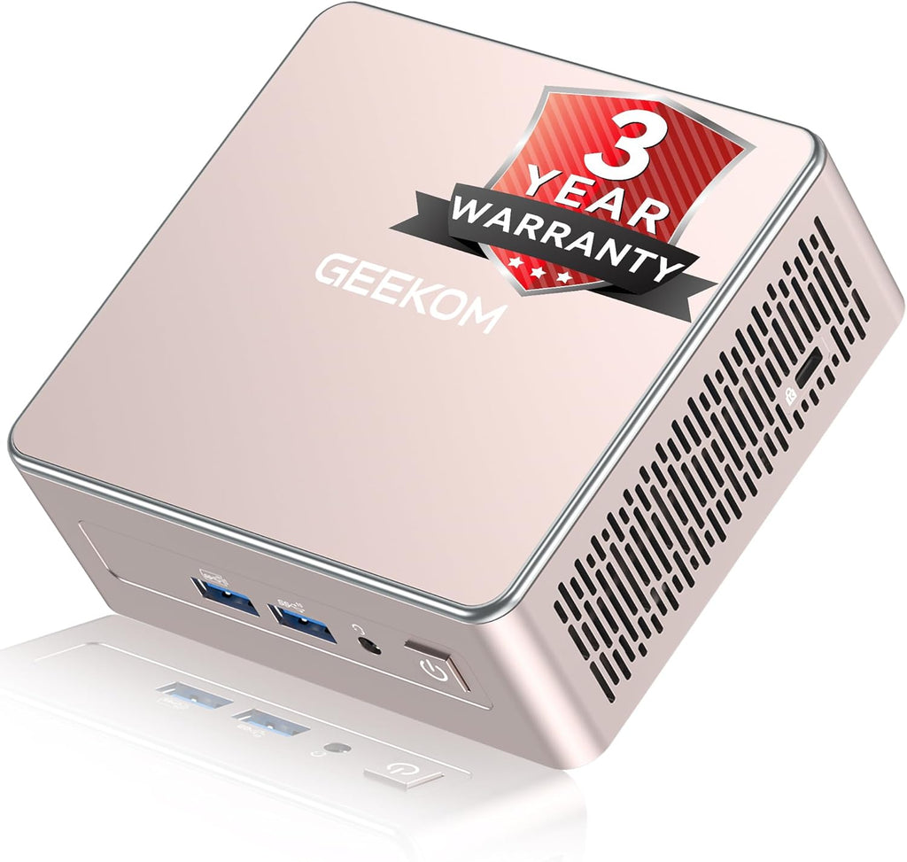GEEKOM A5 Mini PC with AMD Ryzen 5 7430U  3-Year Coverage  16GB RAM(Upgradable  Not LPDDR)&512GB M.2 NVMe SSD  Windows 11 Pro Desktop Computer Support 8K/Wi-Fi 6/BT 5.2/USB 3.2/SD Slot/6x USB