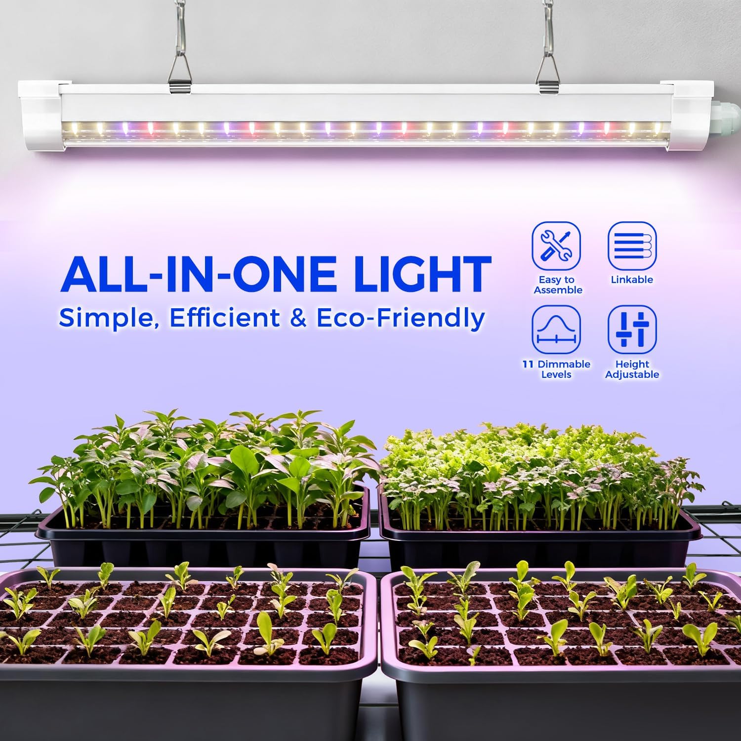 Indoor Greenhouse with Grow Light  Ohuhu 4-Tier Mini Green House for Winter - Full Spectrum Greenhouses for Seed Starting Small Portable Green Houses Waterproof PVC Cover & Adjustable Shelves