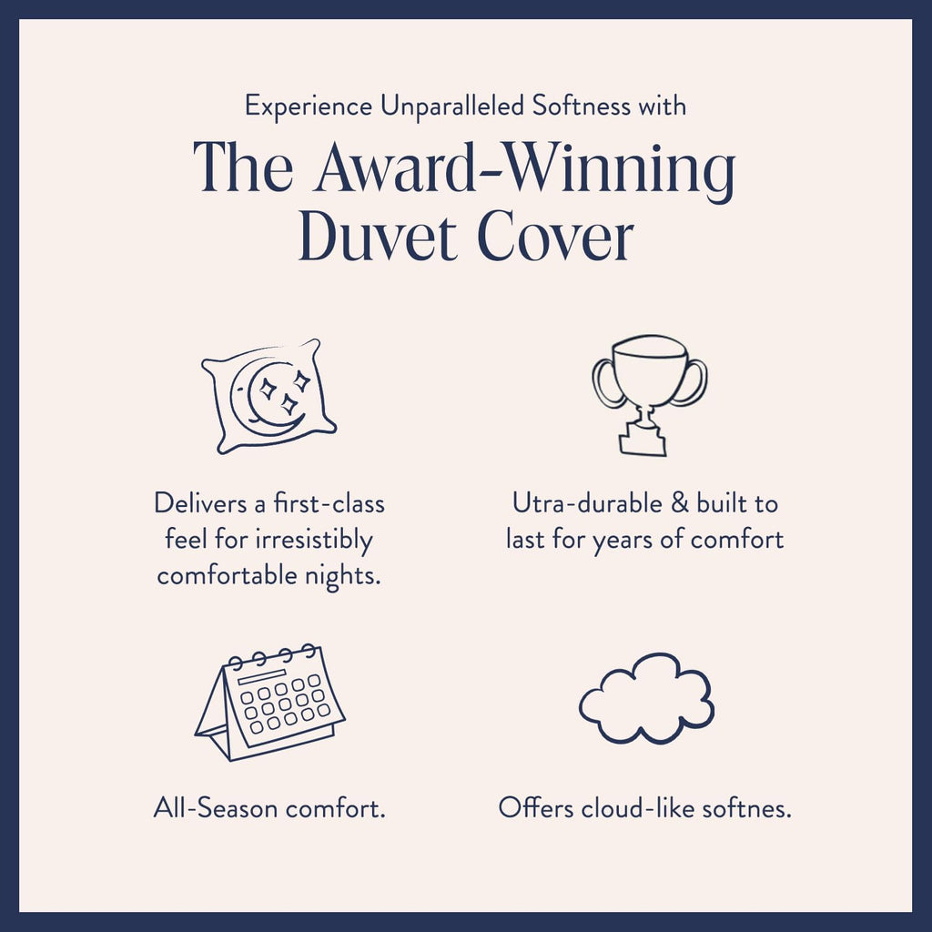 Brooklinen Luxury Sateen Duvet Cover Set - 100% Cotton, Full/Queen Size in Cream - Includes 1 Duvet Cover and 2 Standard Pillowcases - Best Full/Queen Duvet Covers