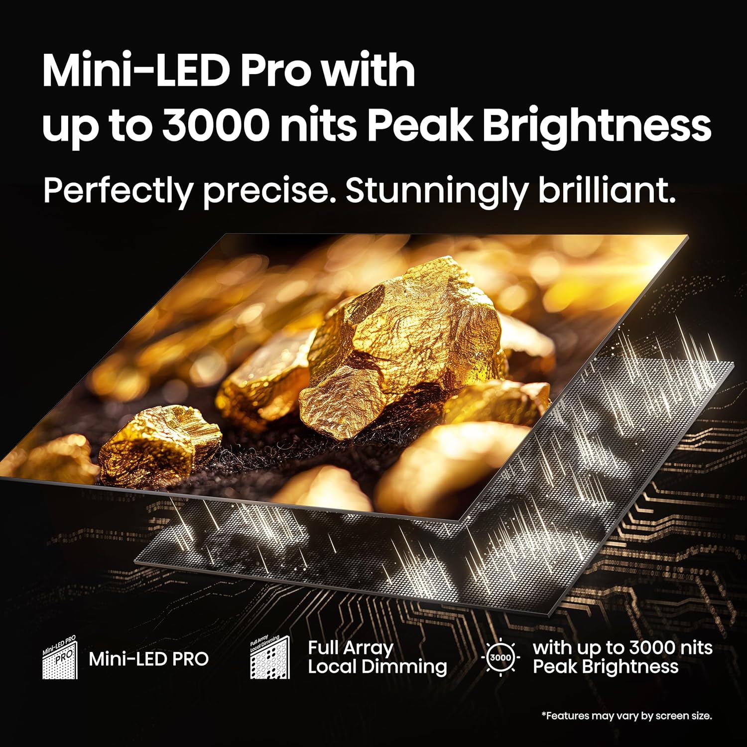 Hisense 65" U7 Mini-LED ULED 4K UHD Best Premium Gaming Google Smart TV (65U75QG  2025 Model) - QLED  Native 165Hz  VRR 288  Up to 3000 Nits  HDR10+  Dolby Vision IQ · Atmos  IMAX Enhanced  2.1.2 Ch