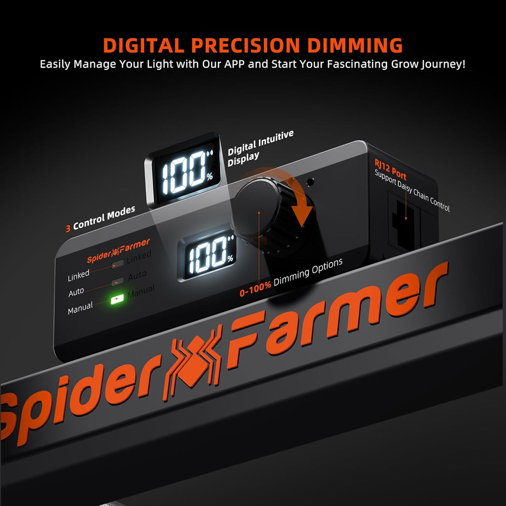 Spider Farmer G4500 Cost-Effective 320W 2x4 Coverage LED Grow Lights  Full Spectrum Dimmable Bar Style Led Growing Lamp for Indoor Plants  Upgraded Smart App Control