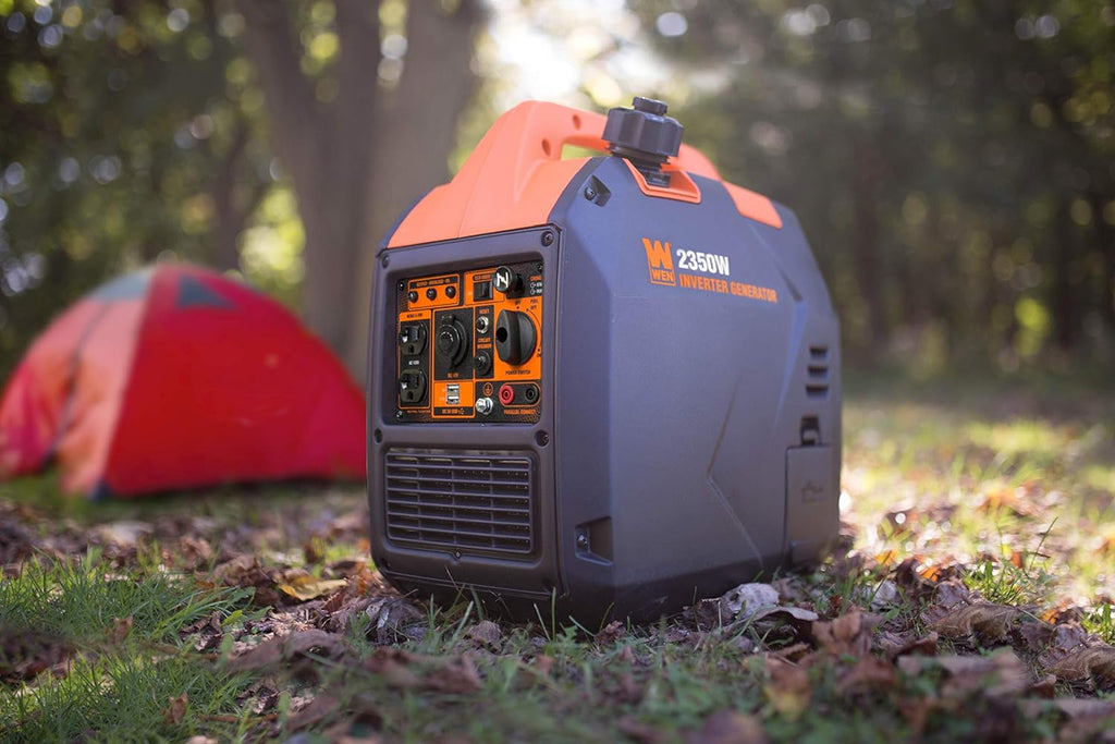 WEN Super Quiet 2350-Watt Portable Inverter Generator with Fuel Shut Off  Gasoline Power  Ultra Lightweight (56235i)  Black